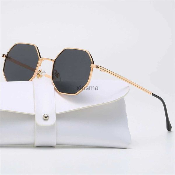 Lunettes de soleil Summer UV Protection Lunettes de soleil Fashion Polygon Sun Glasse pour femmes hommes TRENDY Classic Metal Frame Shades Eyewear YQ240131