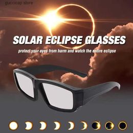 Lunettes de soleil Sun Eclipse Glasses Protégez les yeux de l'exposition aux UV Lunettes de vision Sécurité Parasol Observation Lunettes de soleil Camping Randonnée Sun Eclipse Glasses Y240318