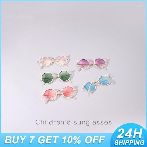 Lunettes de soleil lunettes de soleil anti-uv mignon pour enfants filles ensoleillées dessin animé fille garçon lunettes de soleil