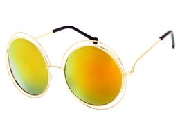 Zonnebril voor Vrouwen Vintage Sunglases Ronde Designer Sunglass Dames Mode Rode Spiegel Sun Glases Luxe Oversized Zonnebril 1J5T53