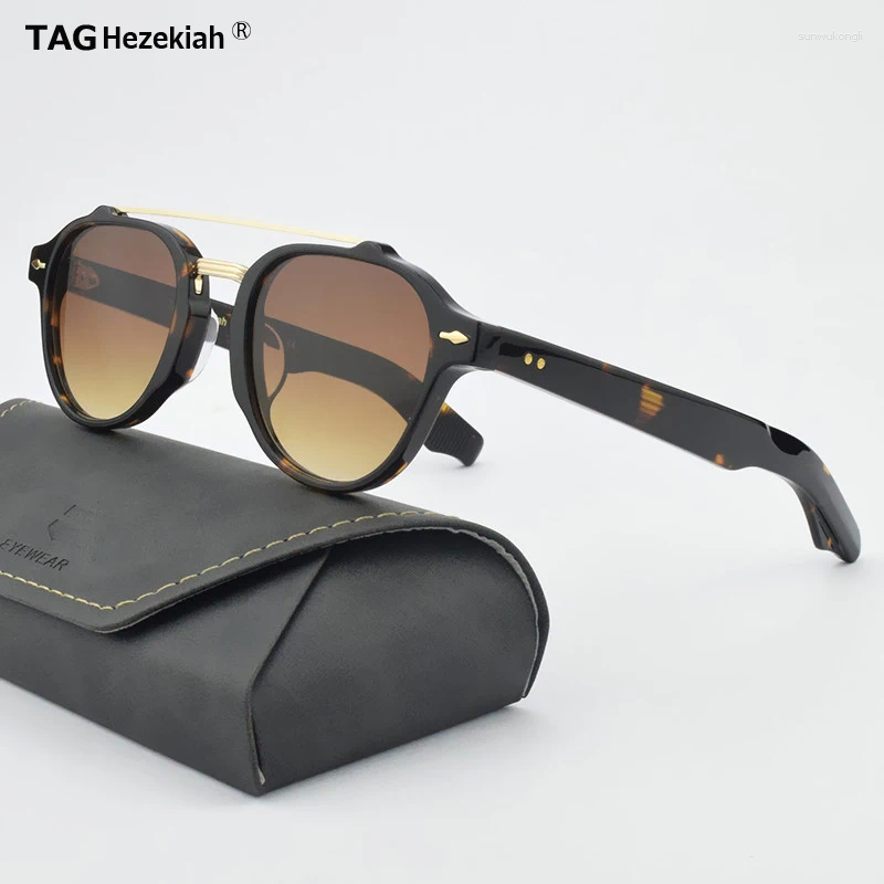 Sunglasses TAG Hezekiah Vintage Polarized Men Women Sunglass Driving Sun Glasses Fashion Acetate Female