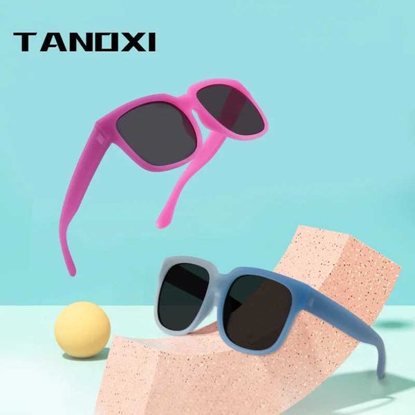 Lunettes de soleil Tanoxi Children Lunettes de soleil Changement de couleur Polarisation Lunettes de soleil Garçons et filles Lunes de sécurité sportive Silicone OCULOS DE SOL D240513