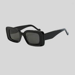 Lunettes de soleil épais lourd esthétique bouclier acétate hommes femmes noir marque de mode concepteur futuriste femme Cool lunettes de soleil
