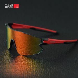 Zonnebrillen Thinkrider Cycling Glasses Fotocrome gepolariseerde bril Fiets Sport Polaroid Zonnebrillen Road MTB Wandelen met bijziens lens