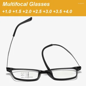 Lunettes de soleil Titanium Business Frame Lunettes de lecture multifocales Luxe Femmes Hommes Progressive Près de loin Lunettes Optiques Presbytes Lunettes