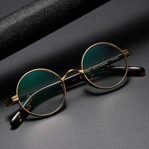 Zonnebril Titanium Frames Designer Merk Vintage mode luxe Vrouwen Mannen Brilmontuur Brillen Brillen-Frame Lens To103