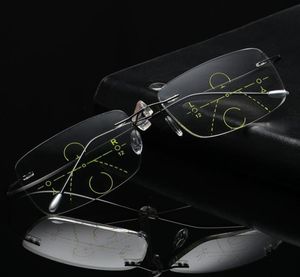 Gafas de sol Titanium Rimless Progressive Multifocal multifocus Multi Focus Gafas Transición Men Eyewear Hyperopia Presbyo4189708