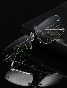 Gafas de sol Titanium Rimless Progressive Multifocal multifocus Multi Focus Gafas Transición Men Eyewear Hyperopia Presbyo2575598