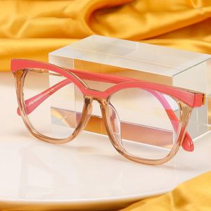 Zonnebril TR90 Cat Eye Blauwlichtbril Optische lenzen Frames Mode Luipaardprint Transparant Fancy Decoratieve Nieuwigheid Oculairs