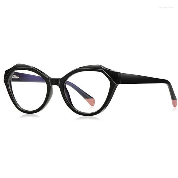 Gafas de sol TR90 Diamante retro Anti-Blue Glasses Light Frame Men Mujeres Mirror de receta personalizable