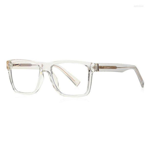 Lunettes de soleil Tr90 rétro carré hommes Anti lumière bleue optique lunettes cadres femmes mode ordinateur lunettes Prescription