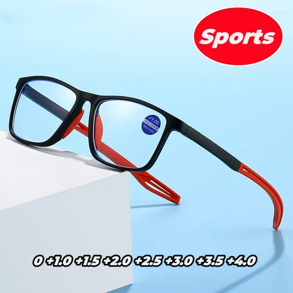 Gafas de sol TR90 Sports Gafas de lectura Ultralight Presbyopia Computadora Safé de moda Fashion Sawlasses con aviso de observación receta