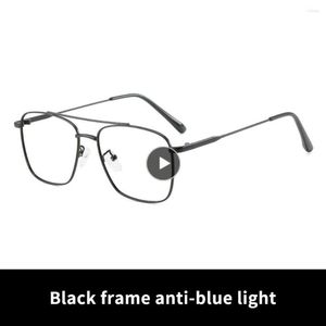 Lunettes de soleil Transparent Clair Lunettes Optique Lecture Lightretro Bleu Lumière Anti Luxe Sûr Lentille Plate 2023 Est