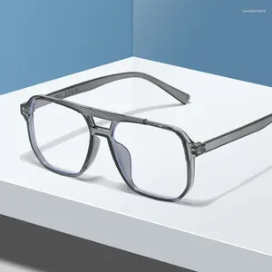 Lunettes de soleil transparentes pour ordinateur, monture pour femmes et hommes, Anti-lumière bleue, carrées, bloquant les lunettes optiques