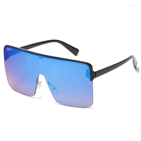 Lunettes de soleil tendance surdimensionnées Onepeice Lentes De Sol Big Frame Square PC Logo personnalisé UV400 hommes