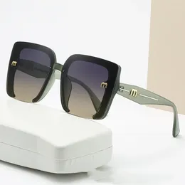Zonnebrillen trendy diamant snijden voor vrouwen 2024 randloos vierkante glanzende zonnebralen modestreet s elegante dame bril bril merk