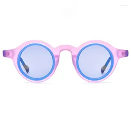 Gafas de sol de moda doble círculo personalidad redonda hombres mujeres unisex conductor viaje multicolor lentes polarizadas moda 2023