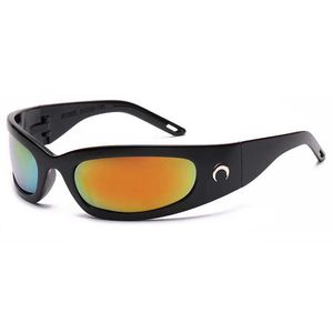 Lunettes de soleil Tendance Millennium Sport Y2K Lunettes de soleil Femmes Lune Lunettes de soleil Mode Future Technology Sense 2000S 90S Lunettes esthétiques J240330