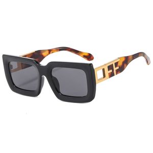 Lunettes de soleil TRENDY OFF MEN LUXURES FEMMES BOX BOX LIGNES SUMBRES MARCHES MÉTAL VERRES SUM