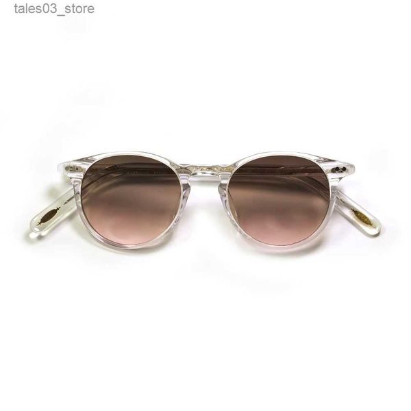 Gafas de sol Gafas de sol redondas de tamaño pequeño de moda para mujer Gafas de sol circulares de cristal Marco degradado Lente solar Protección UV400 Gafas de conducción Q231120