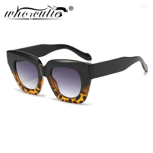 Zonnebrillen trendy vierkante vrouwen decor gradiënt lens zonnebril katten oogschildtoiseshell frame mannen tinten brillen gafas de sol uv400