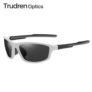 Lunettes de soleil Tradren Unisexe Sports Polarisé pour les hommes Femmes TR-90 Verres de soleil actifs enveloppantes avec coussinets à nez réglables 2063