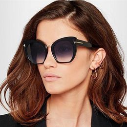 Gafas de sol TSun, gafas con montura de ojo de gato, gafas de sol semimetálicas personalizadas, gafas de sol cuadradas de diseñador para mujer y hombre para verano