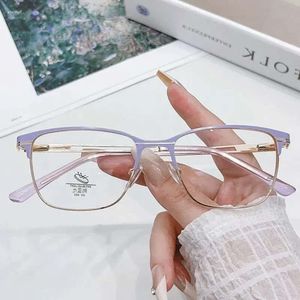 Lunettes de soleil ultra légères anti-bleues pour femmes, monture carrée à la mode, pour hommes, myopie, claires