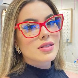 Sonnenbrille Ultraleichte Anti-UV Blaue Strahlen Gläser Mode Kontrastfarbe TR90 Rahmen Flache Spiegel Brillen Optische Frauen Männer