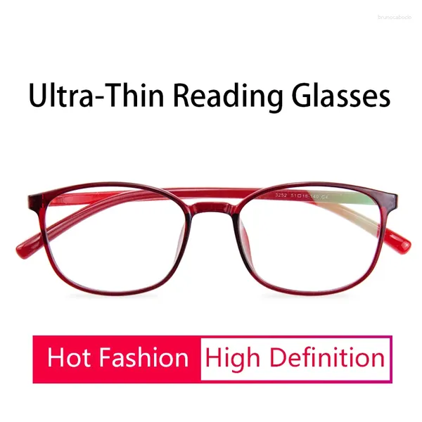Gafas de sol ultrafinas, ligeras, con bloqueo de luz azul, gafas de lectura para mujer, gafas de presbicia con montura ultraligeras Tr90