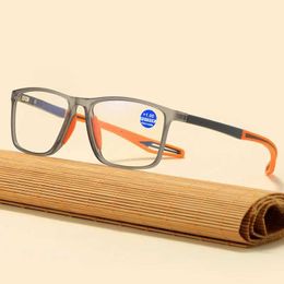 Gafas de sol Ultralight Anti-Blue Light Presbyopia Eyeglasses TR90 Sport Gamias Reading Men Mujeres Lejanas Vistas ópticas Diopters 0to+4.0 Q240527