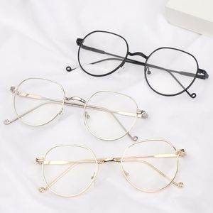 Lunettes de soleil Ultralight Metal Round Frame Myopia Lunettes pour femmes hommes Flat Mirror Eyewear Fashion Classic Short Sight -1.0--4.0Lunettes de soleil