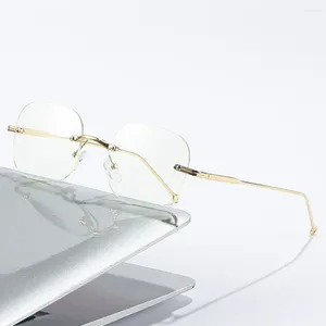 Lunettes de soleil ultralégères pour myopie, Protection des yeux en métal, lunettes d'ordinateur, Anti-rayonnement, lunettes optiques pour hommes et femmes