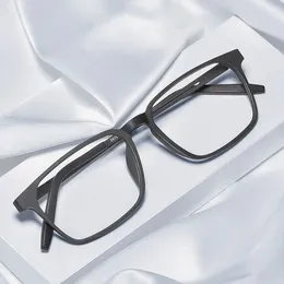 Lunettes de soleil ultralégères en titane pur, lunettes de lecture pour hommes et femmes, anti-lumière bleue, presbytie, mode, noir mat, verre d'ordinateur