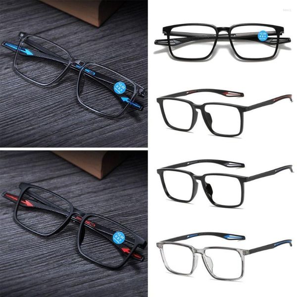 Lunettes de soleil Lunettes de lecture ultralégères Blocage de la lumière bleue TR90 Sports Presbytes Lunettes Hommes Femmes Élégant Hyperopie Optique Lunettes