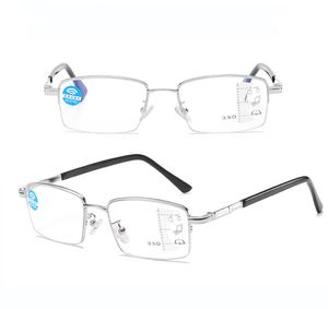 Zonnebril Ultralicht leesbril vrouwen rechthoek Randloze klassieke veerscharnieren Anti Blu Ray Fatigue 1 2 3 tot 4sunglasses