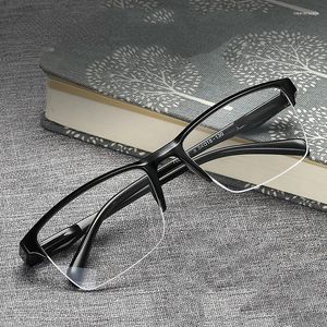 Zonnebril Ultralight Vierkant Half Frame Leesbril Verziend Mannen Vrouwen 0,25 0,5 0,75 1 1,25 1,5 1,75 2 2,25 2,5 2,75 3