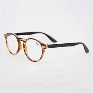 Zonnebril Ultralight Vintage Leesbril Dames Heren Ronde Frames Voor Lezen Vrouwelijke Mode Bruin Brilmontuur