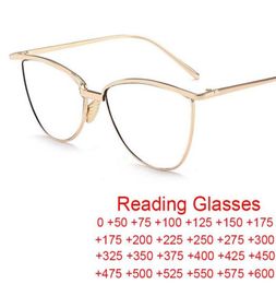 Lunettes de soleil Eyeglasse Presbyopie Magnification 0 60 Dioptrer la marque vintage Design anti-Blue Lumières de lecture Metal Cat E1746765
