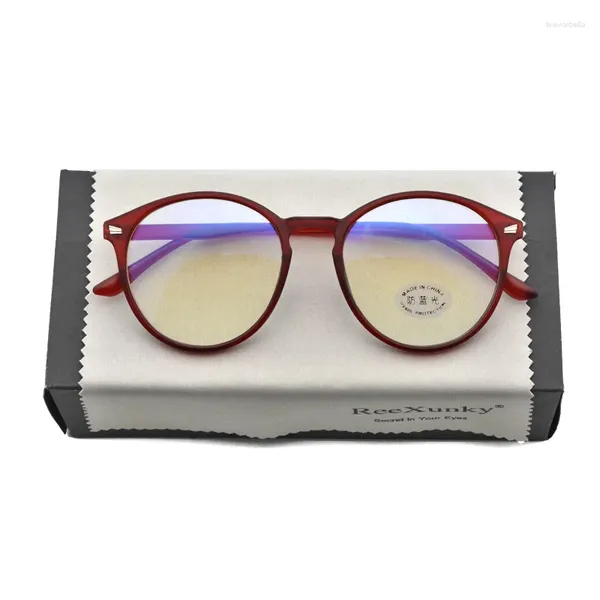 Lunettes de soleil unisexe anti-lumière bleue bloquant les femmes montures de lunettes mode optique vintage TR90 cadre rond prescription lunettes d'ordinateur hommes