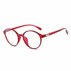 Lunettes de soleil unisexes pour ordinateur, monture elliptique Vintage, Anti-lumière bleue, rayons de rayonnement, lentille sans ordonnance, accessoires Po