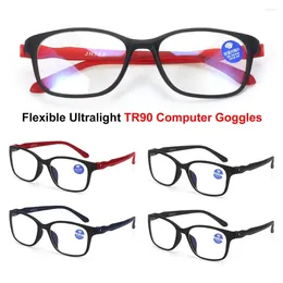 Gafas de sol Unisex Flexible Ultralight TR90 Computer Goggles Anti Blue-Ray Anti-Fatigue Ev400 Lectura de gafas de juego