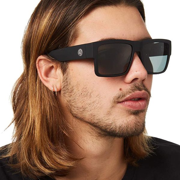 Lunettes de soleil Square Unisexe Men polarisé Cyrus larges verres de soleil Temples d'origine