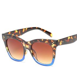 Lunettes de soleil unisexes carrées pour femmes et hommes, produits tendance, léopard bleu, dames, lunettes de soleil dégradées, Feminino219S, 2021