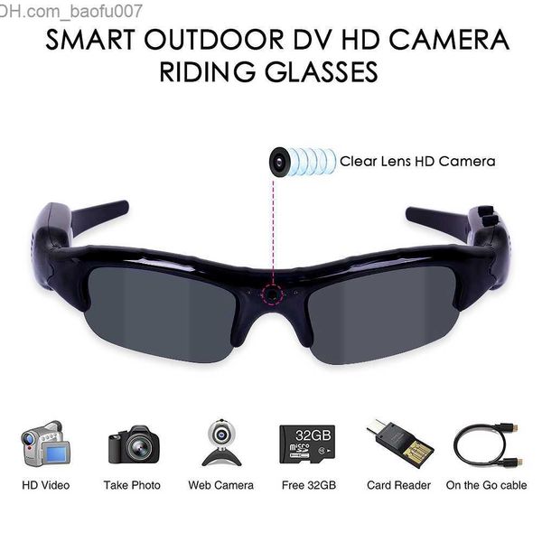 Gafas de sol UV400 Gafas de sol para bicicleta 3-en-1 Cámara digital Gafas para bicicleta Gafas HD para hombres Pesca Grabadora de video DVR Deportes al aire libre Z230714