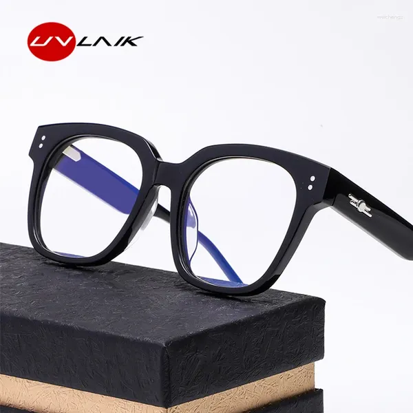 Gafas de sol UVLAIK Anti luz azul gafas marco mujeres diseñador gafas hombres grandes lentes anti-ultravioleta UV400 gafas