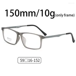 Lunettes de soleil Vazrobe 150mm Lunettes surdimensionnées Cadre Hommes Femmes 10g Lunettes myopes Lunettes mâles pour lentille optique de prescription Noir Gris