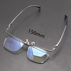 Zonnebril Vazrobe 150mm Oversized Leesbril Mannen Titanium Flip Up Lens Brillen Frame Mannelijke Anti Blauwe Bril Voor Recept