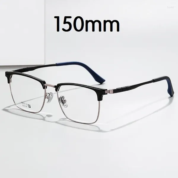 Gafas de sol Vazrobe 150 mm Marco de anteojos de titanio Hombres Mujeres Negocios Gafas miopes Hombres Gafas para prescripción 0 -150 200 250 300