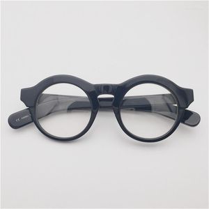 Lunettes de soleil Vazrobe Noir Lunettes Cadre Mâle Rond Lunettes de Lecture Hommes Anti Bleu Réflexion Épais Lunettes Prescription Vintage Nerd